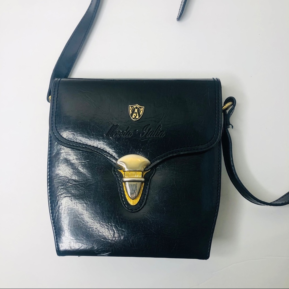 Italian Moda Vintage Navy Blue Crossbody Purse